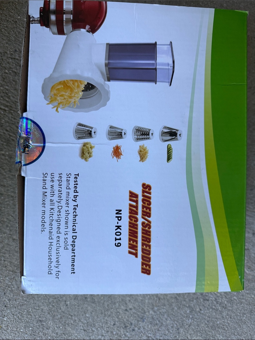 ZACME Slicer-Shredder Attachment--fits kitchen aid stand mixer models.